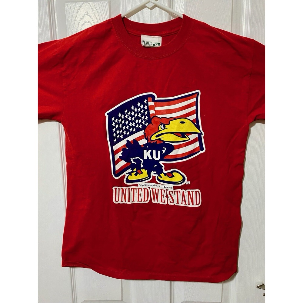 Vintage Ku United We Stand Medium Red T Shirt Angry‎ Jayhawk